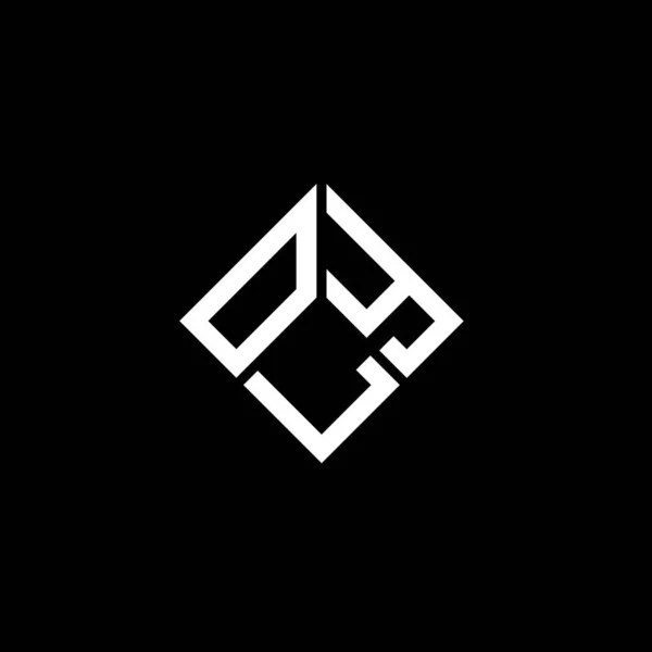 Projekt Logo Litery Oly Czarnym Tle Oly Twórcze Inicjały Koncepcja — Wektor stockowy