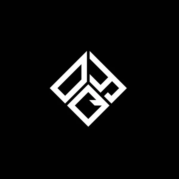 Oqy Design Logotipo Carta Fundo Preto Oqy Iniciais Criativas Conceito — Vetor de Stock