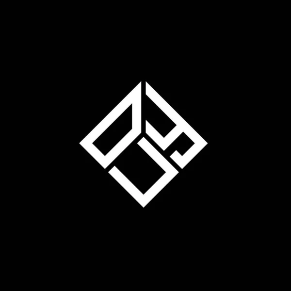 Ouy Letter Logo Ontwerp Zwarte Achtergrond Ouy Creatieve Initialen Letter — Stockvector