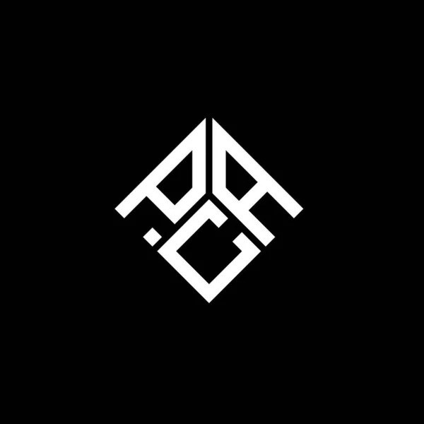 Pca Lettre Logo Design Sur Fond Noir Pca Initiales Créatives — Image vectorielle