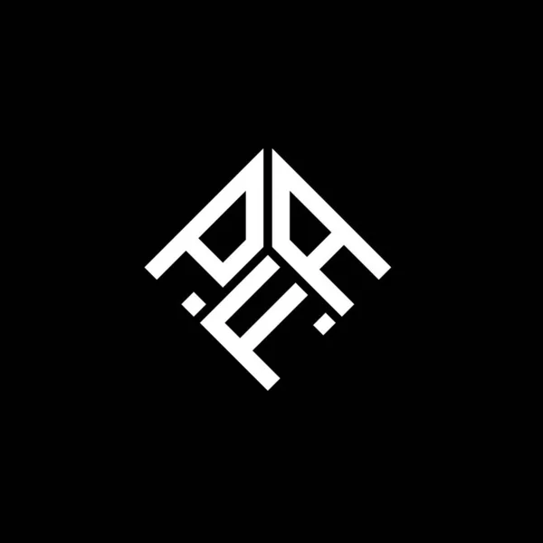 Pfa Bokstav Logotyp Design Svart Bakgrund Pfa Kreativa Initialer Brev — Stock vektor