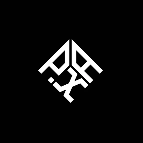 Pxa Lettre Logo Design Sur Fond Noir Pxa Initiales Créatives — Image vectorielle