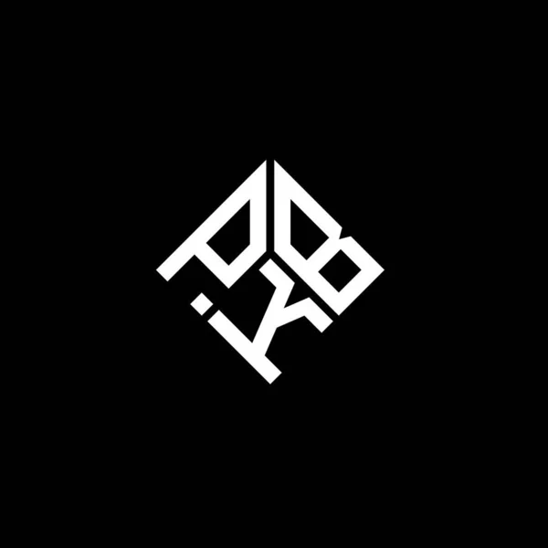 Σχεδιασμός Λογότυπου Γραμμάτων Pkb Μαύρο Φόντο Έννοια Λογοτύπου Δημιουργικών Αρχικών — Διανυσματικό Αρχείο