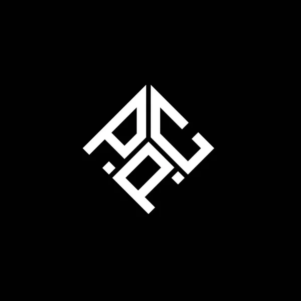 Форма Логотипу Ppc Чорному Тлі Творчі Ініціали Ппк Мають Поняття — стоковий вектор