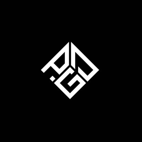 Pgd Letter Logo Design Black Background Pgd Creative Initials Letter — Stock Vector