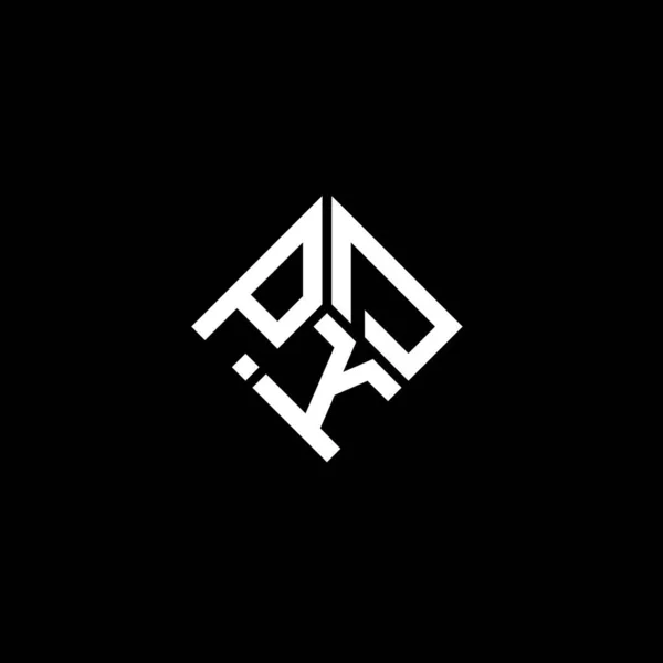 Σχεδιασμός Λογότυπου Γραμμάτων Pkd Μαύρο Φόντο Έννοια Λογοτύπου Δημιουργικά Αρχικά — Διανυσματικό Αρχείο