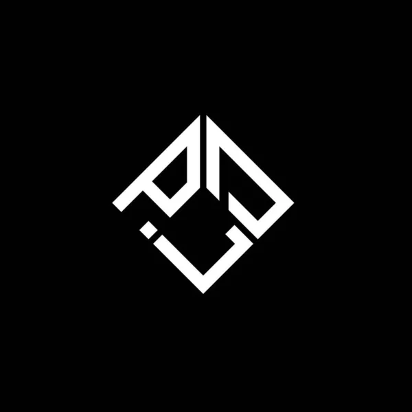 Pld Σχέδιο Λογότυπο Επιστολή Μαύρο Φόντο Pld Δημιουργική Αρχικά Γράμμα — Διανυσματικό Αρχείο