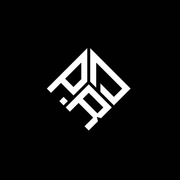 Prd Logo Ontwerp Zwarte Achtergrond Prd Creatieve Initialen Letter Logo — Stockvector