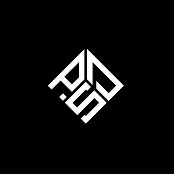 Projekt Logo Litery Psd Czarnym Tle Kreatywne Inicjały Psd Koncepcja — Wektor stockowy