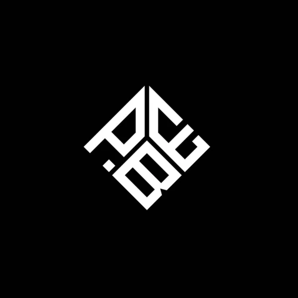 Pbe Letter Logo Design Black Background Pbe Creative Initials Letter — Stock Vector