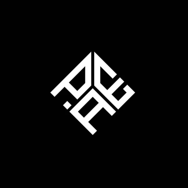 Pae Lettre Logo Design Sur Fond Noir Pae Initiales Créatives — Image vectorielle