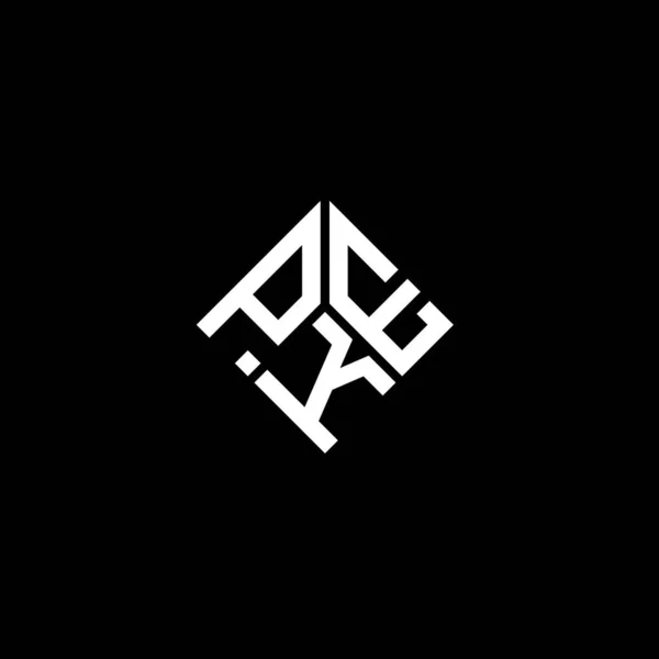 Pke Letter Logo Design Auf Schwarzem Hintergrund Pke Kreative Initialen — Stockvektor