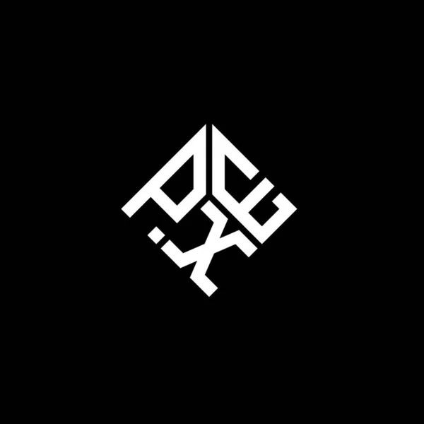 Pxe Letter Logo Design Auf Schwarzem Hintergrund Pxe Kreative Initialen — Stockvektor