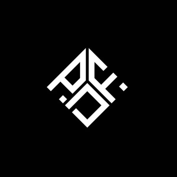 Diseño Del Logotipo Letra Pdf Sobre Fondo Negro Pdf Iniciales — Archivo Imágenes Vectoriales