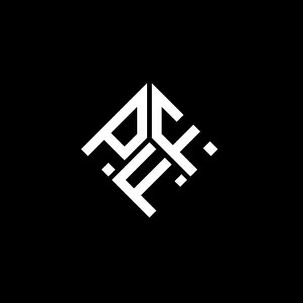 Pff Písmeno Logo Design Černém Pozadí Pff Kreativní Iniciály Koncept — Stockový vektor