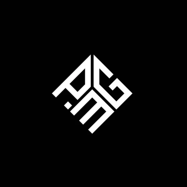 Дизайн Логотипа Pmg Чёрном Фоне Концепция Логотипа Инициалами Pmg Дизайн — стоковый вектор
