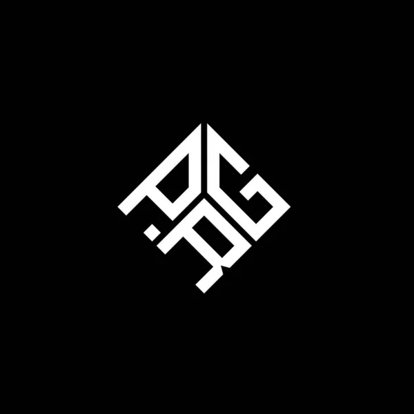 Σχεδιασμός Λογότυπου Γραμμάτων Prg Μαύρο Φόντο Prg Δημιουργική Αρχικά Γράμμα — Διανυσματικό Αρχείο