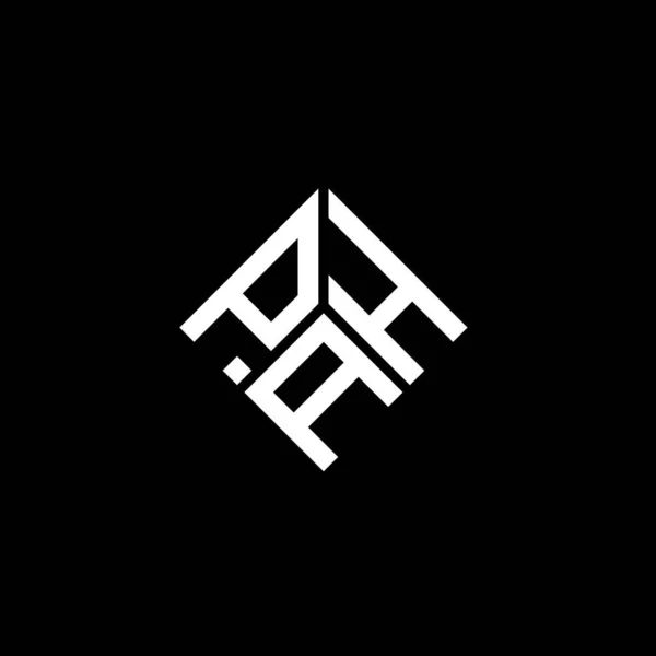 Diseño Del Logotipo Letra Pah Sobre Fondo Negro Pah Iniciales — Vector de stock