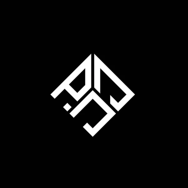 Projekt Logo Litery Pjj Czarnym Tle Pjj Twórcze Inicjały Koncepcja — Wektor stockowy