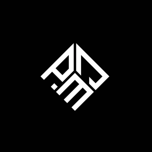 Σχεδιασμός Λογότυπου Γραμμάτων Pmj Μαύρο Φόντο Έννοια Λογοτύπου Δημιουργικών Αρχικών — Διανυσματικό Αρχείο