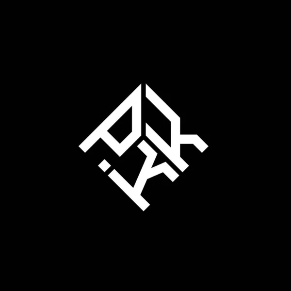 Projekt Logo Litery Pkk Czarnym Tle Koncepcja Logo Kreatywnych Inicjałów — Wektor stockowy