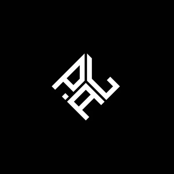 Pal Lettre Logo Design Sur Fond Noir Pal Initiales Créatives — Image vectorielle