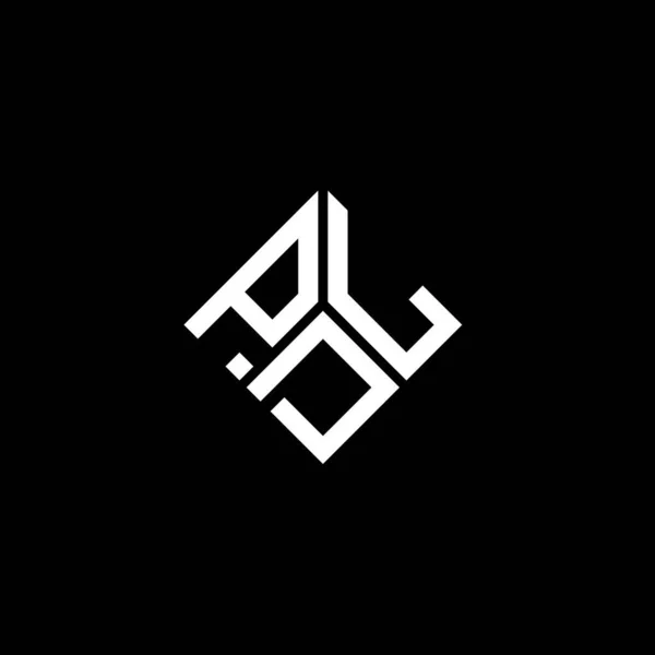 Projekt Logo Litery Pdl Czarnym Tle Pdl Twórcze Inicjały Koncepcja — Wektor stockowy