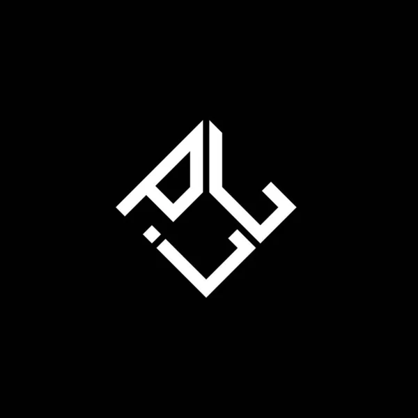 Pll Letter Logo Design Black Background Pll Creative Initials Letter — Stock Vector