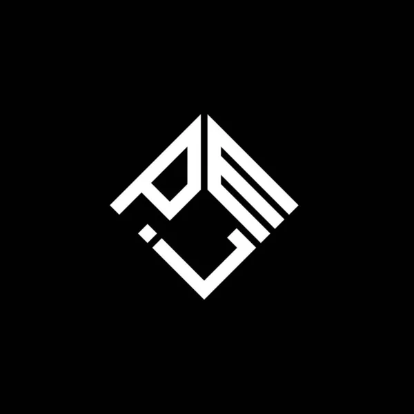 Plm Letter Logo Design Black Background Plm Creative Initials Letter — Stock Vector