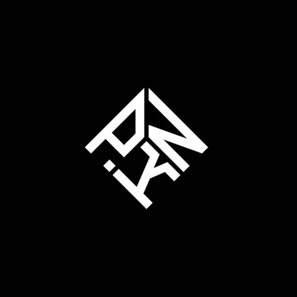 Pkn Letter Logo Design Black Background Pkn Creative Initials Letter — Stock Vector