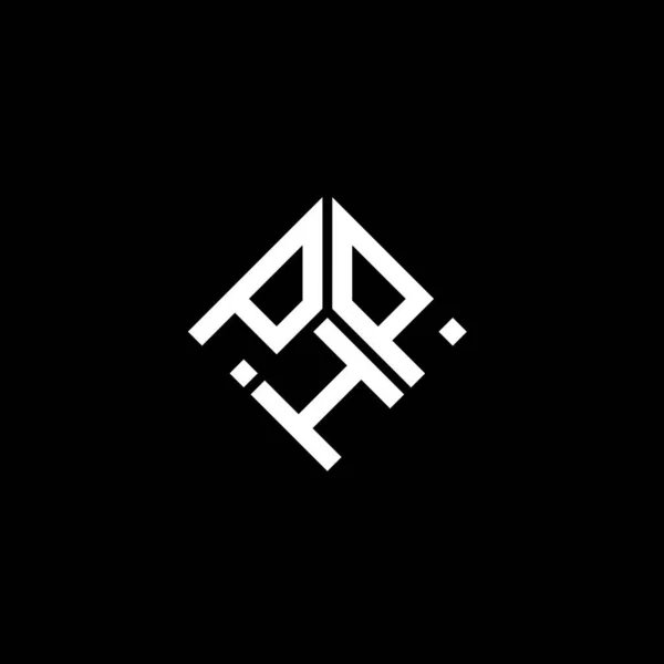 Php Logo Ontwerp Zwarte Achtergrond Php Creatieve Initialen Letter Logo — Stockvector