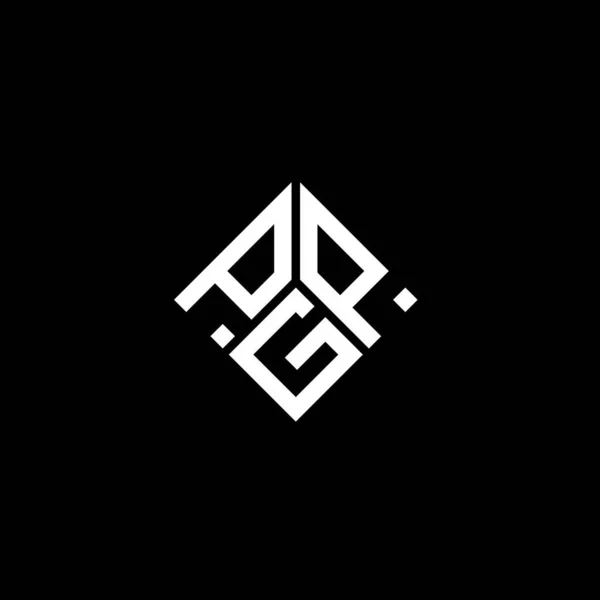 Logo Lettera Pgp Sfondo Nero Pgp Creativo Iniziali Lettera Logo — Vettoriale Stock