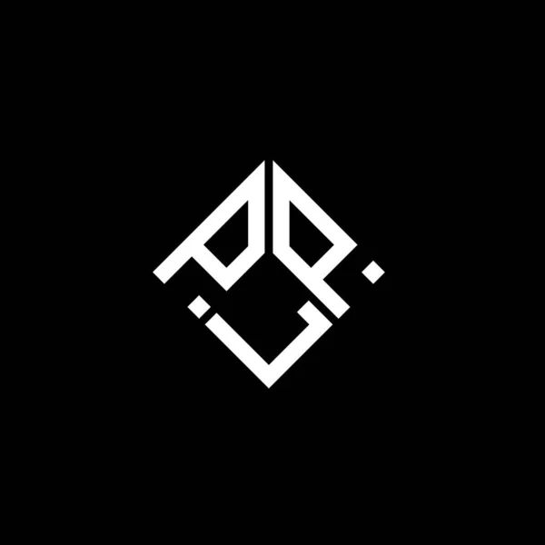 Plp Letter Logo Design Auf Schwarzem Hintergrund Plp Kreative Initialen — Stockvektor