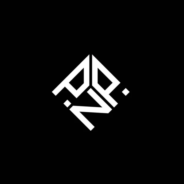Projekt Logo Litery Pnp Czarnym Tle Pnp Twórcze Inicjały Koncepcja — Wektor stockowy