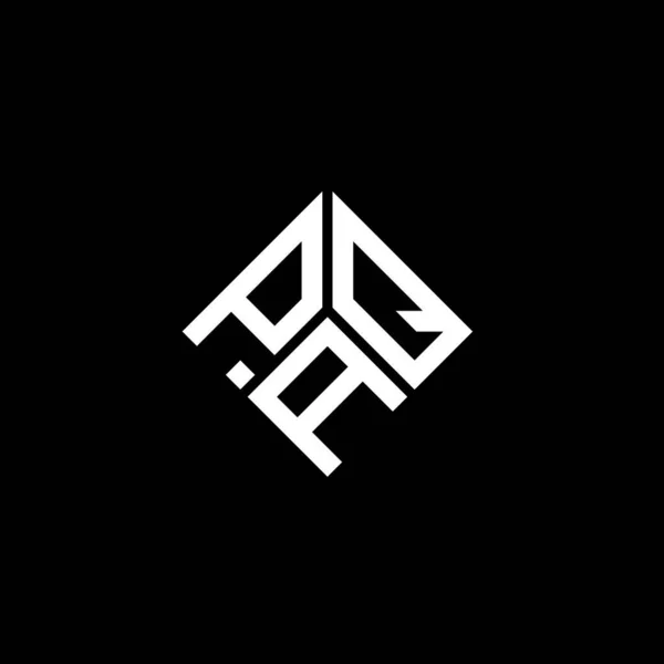 Paq Schriftzug Logo Design Auf Schwarzem Hintergrund Paq Kreative Initialen — Stockvektor
