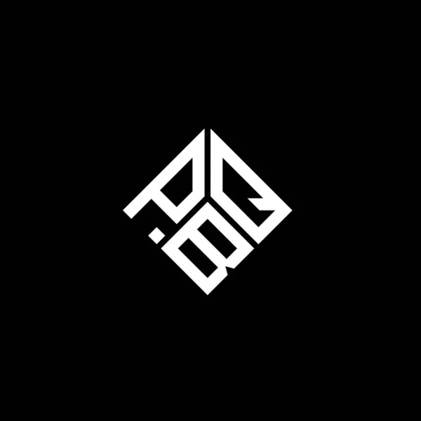 Diseño Del Logotipo Letra Pbq Sobre Fondo Negro Pbq Iniciales — Archivo Imágenes Vectoriales