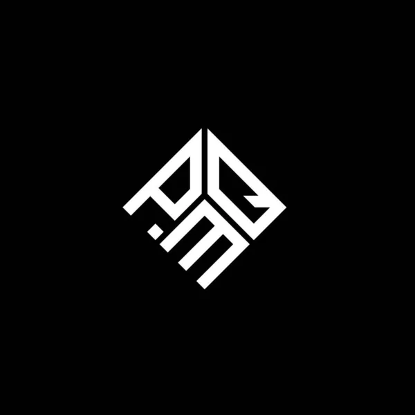 Pmq Lettera Logo Design Sfondo Nero Pmq Creativo Iniziali Lettera — Vettoriale Stock
