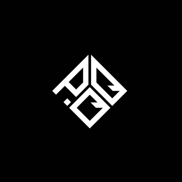Logo Lettera Pqq Sfondo Nero Pqq Creativo Iniziali Lettera Logo — Vettoriale Stock