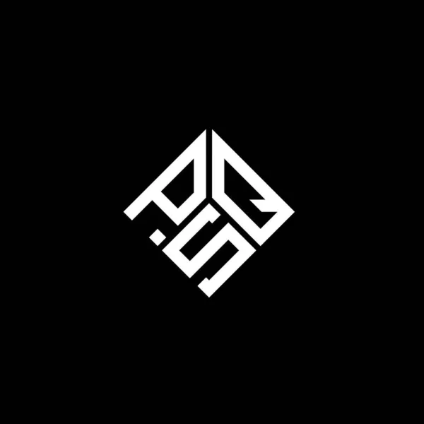 Psq Letter Logo Design Black Background Psq Creative Initials Letter — Stock Vector