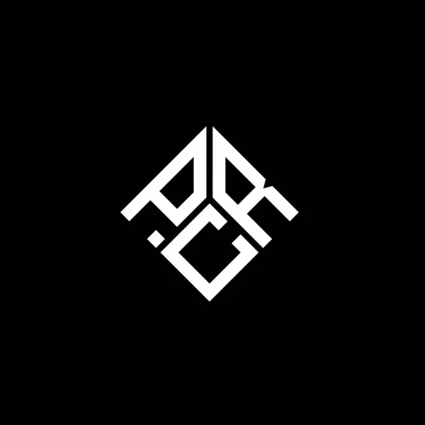 Pcr Letter Logo Design Auf Schwarzem Hintergrund Pcr Kreative Initialen — Stockvektor