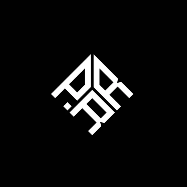Σχεδιασμός Λογότυπου Γραμμάτων Prr Μαύρο Φόντο Prr Δημιουργική Αρχικά Γράμμα — Διανυσματικό Αρχείο
