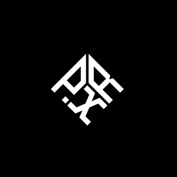 Pxr Schriftzug Logo Design Auf Schwarzem Hintergrund Pxr Kreative Initialen — Stockvektor