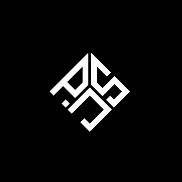 Дизайн Логотипа Pjs Чёрном Фоне Концепция Логотипа Pjs Creative Initials — стоковый вектор