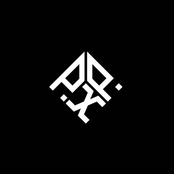 Siyah Arkaplanda Pxp Harf Logosu Tasarımı Pxp Yaratıcı Harflerin Baş — Stok Vektör