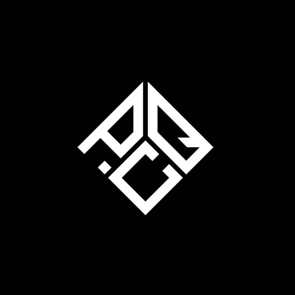 Pcq Letter Logo Design Auf Schwarzem Hintergrund Pcq Kreative Initialen — Stockvektor