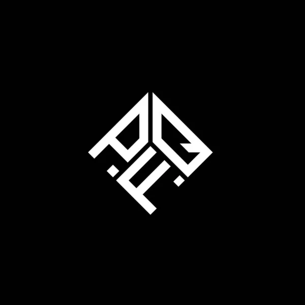 Pfq Brev Logotyp Design Svart Bakgrund Pfq Kreativa Initialer Brev — Stock vektor