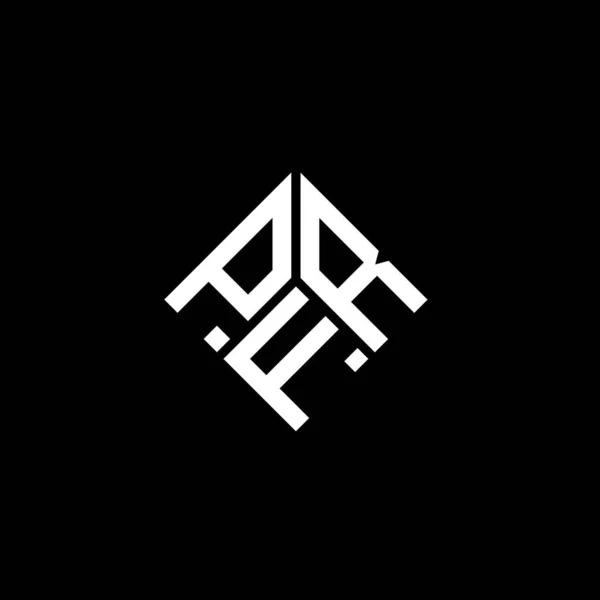 Σχεδιασμός Λογότυπου Γραμμάτων Pfr Μαύρο Φόντο Έννοια Λογοτύπου Δημιουργικά Αρχικά — Διανυσματικό Αρχείο