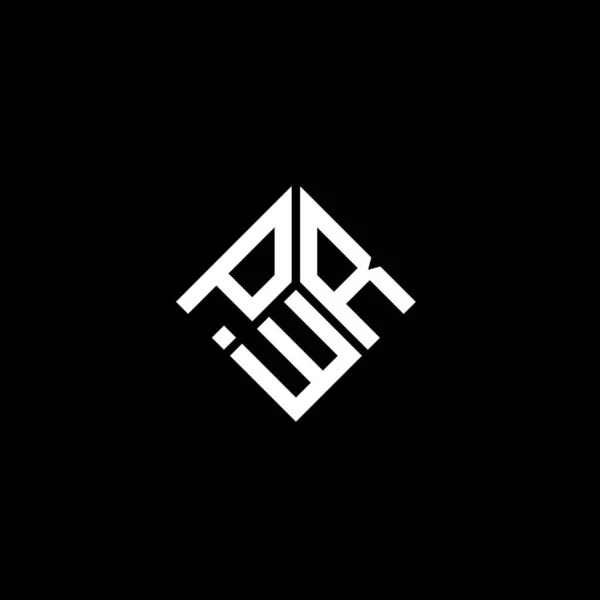 Дизайн Логотипу Літери Pwr Чорному Тлі Pwr Креативні Ініціали Концепції — стоковий вектор