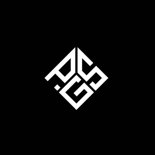 Pgs Дизайн Логотипу Чорному Тлі Створчі Ініціали Pgs Мають Поняття — стоковий вектор