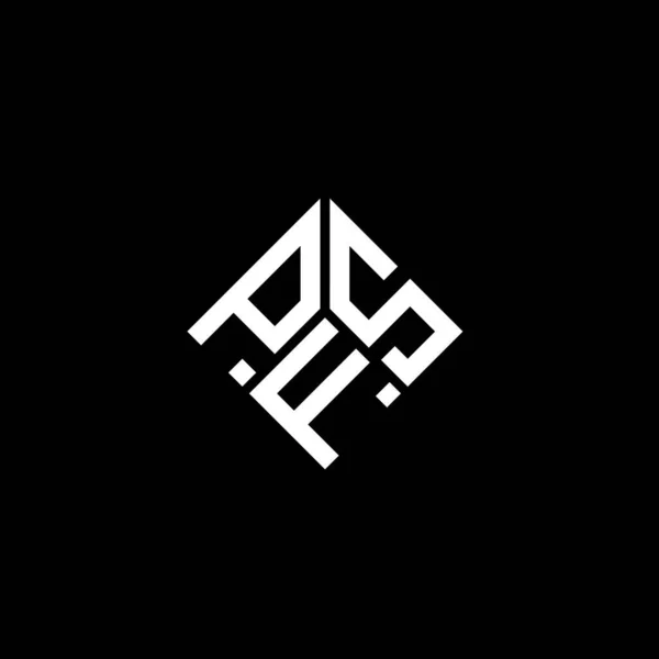 Projekt Logo Litery Pfs Czarnym Tle Pfs Twórcze Inicjały Koncepcja — Wektor stockowy